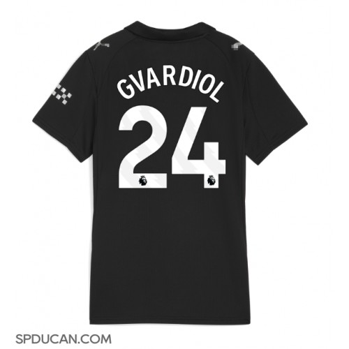 Zenski Nogometni Dres Manchester City Josko Gvardiol #24 Gostujuci 2025-26 Kratak Rukav